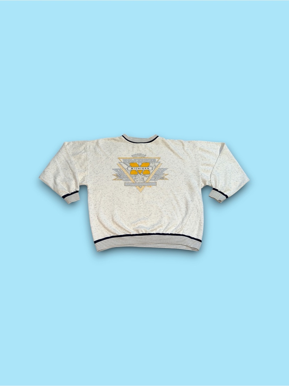 Vintage Michigan Wolverines NCAA Swingster Crewneck sweatshirt white mens XL